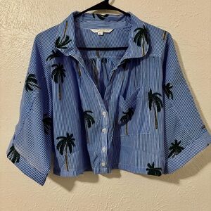 Live 4 Truth Blue and White Striped Top L